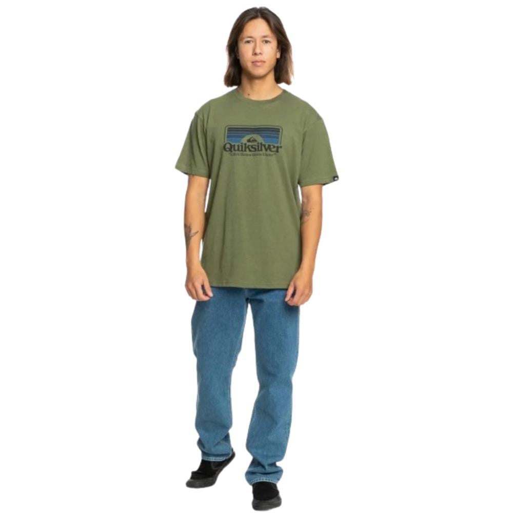 Quiksilver Step inside Ss EQYZT07678-17036 Yeşil Tişört