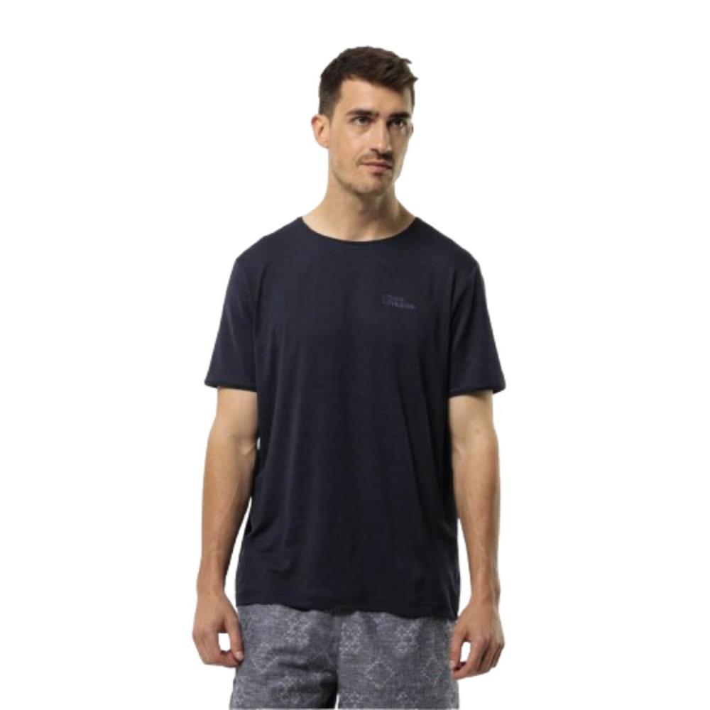 Jack Wolfskin Travel T M 1809751TR-16459 Lacivert Tişört