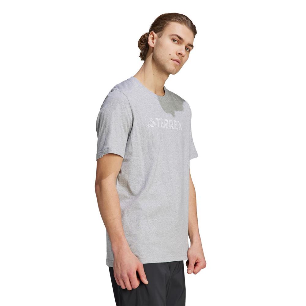 Adidas TX Logo Tee HY1695 Gri Tişört