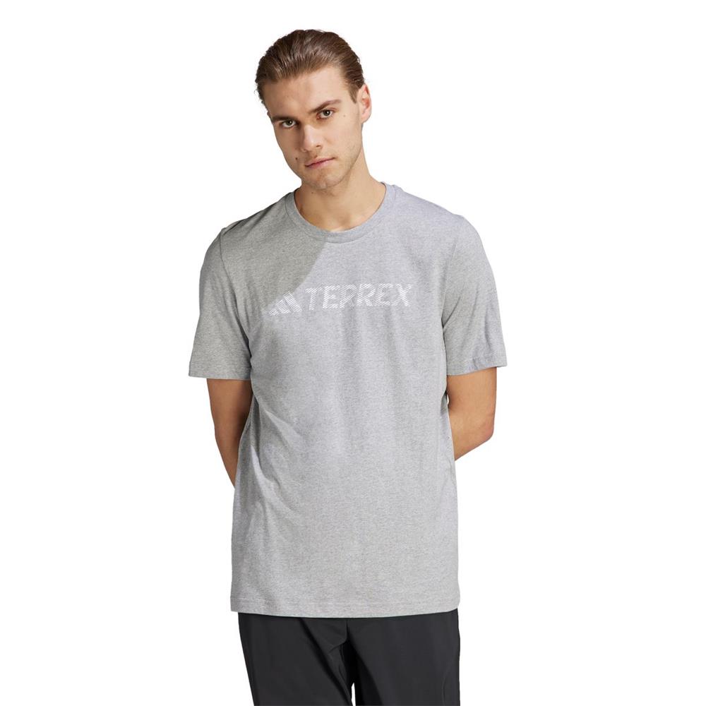 Adidas TX Logo Tee HY1695 Gri Tişört