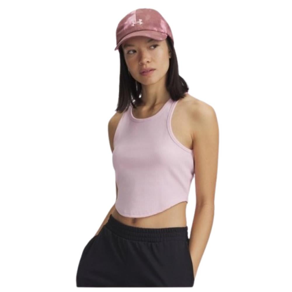 Under Armour UA Rival Rib Tank 1389798-647 Pembe Tişört