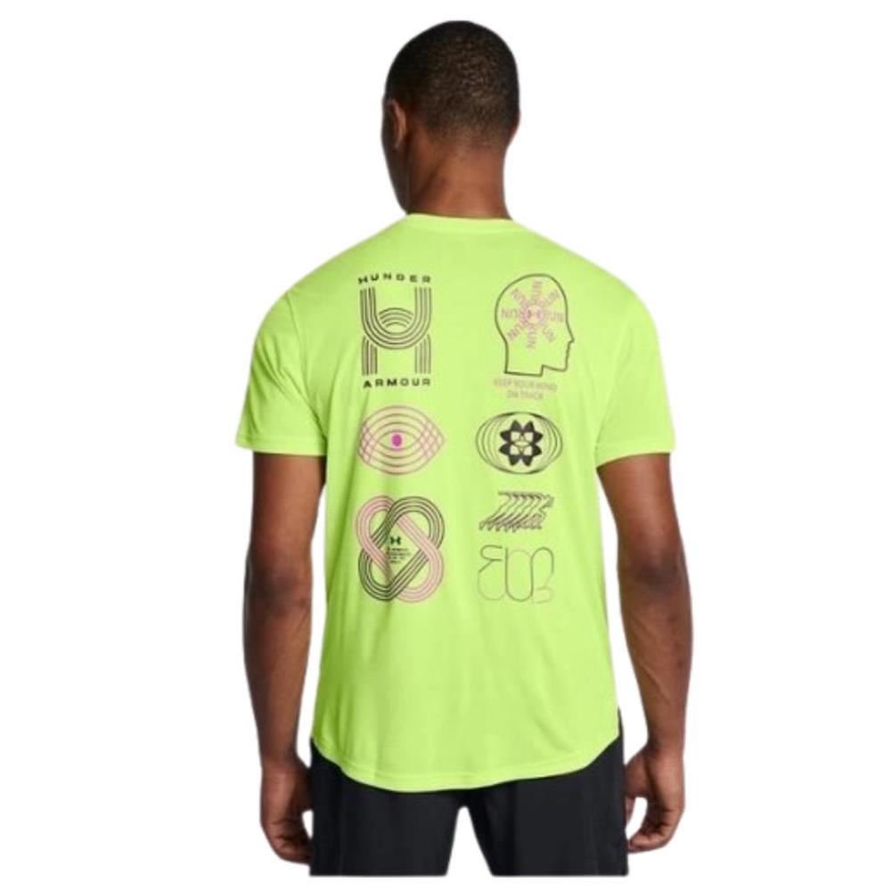 Under Armour UA Run Anywhere Tee 1386617-304 Yeşil Tişört