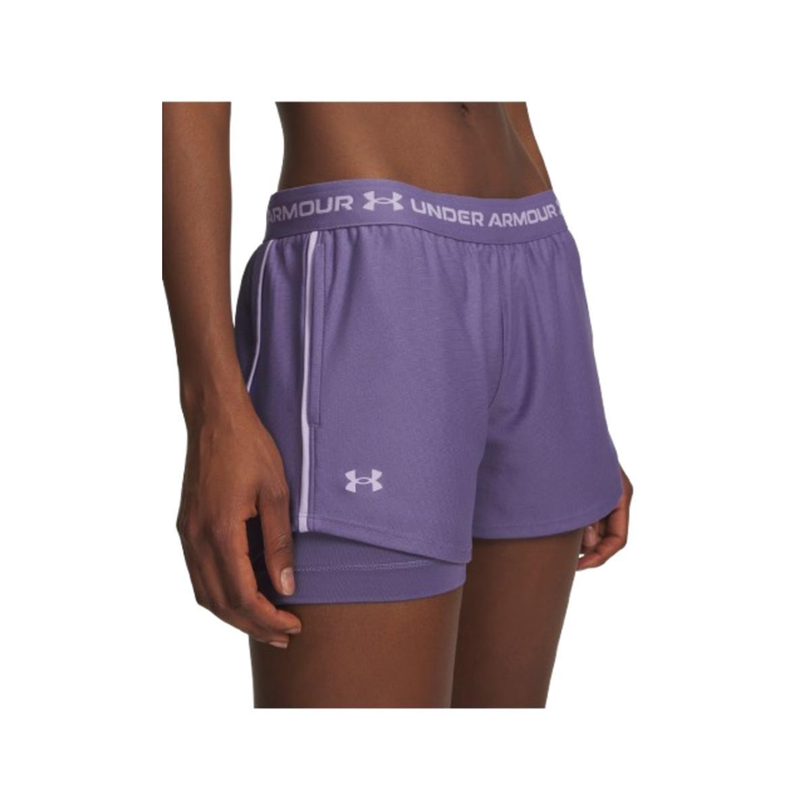 Under Armour Tech Play Up 2İn1 Shorts 1389895-520 Mor Şort