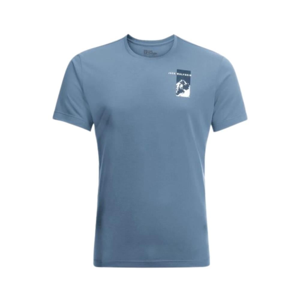 Jack Wolfskin Vonnan S/S Graphic T M 1809941TR-1325 Mavi Tişört