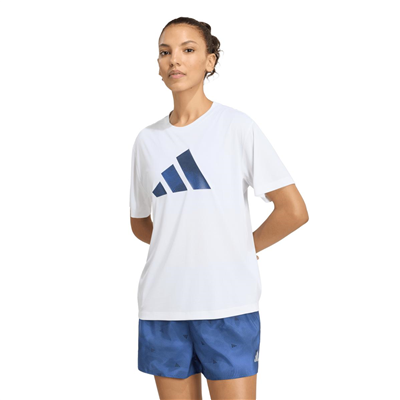 Adidas Run Ess BL T W KG3257 Beyaz Tişört