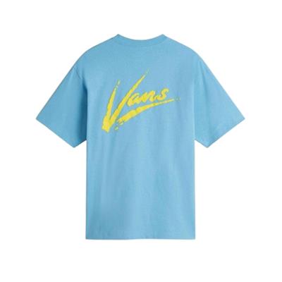 Vans Brush Script Loose Ss VN000K42E2W1 Mavi Tişört