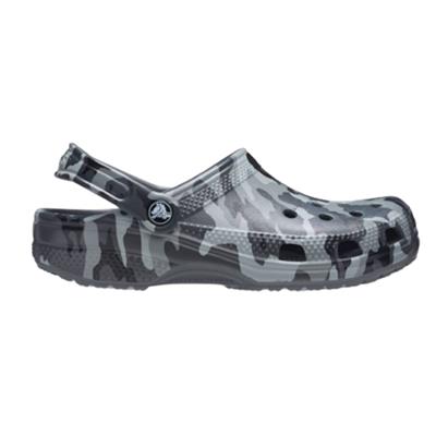 Crocs Classic Printed Camo Clog 206454-0IE Gri-Siyah Sandalet&Terlik