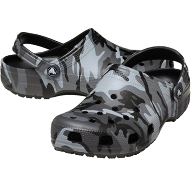 Crocs Classic Camouflage Clog 211936-0DD Siyah Terlik