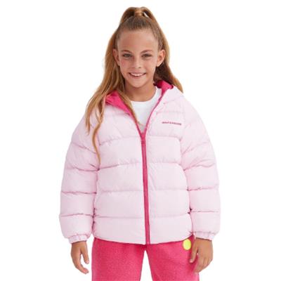 Skechers G Outerwear Reversıble Coated Jacket SK232027-602 Pembe Mont&Ceket