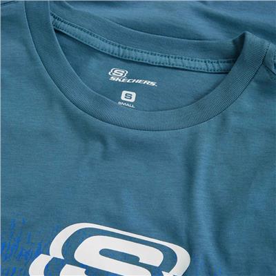 Skechers M Bıg Logo T-Shırt S222262-405 Mavi Tişört