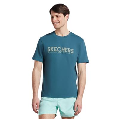 Skechers M Graphıc Tee Bıg Logo S221135-405 Mavi Tişört