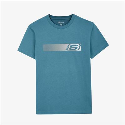 Skechers M Graphıc Tee T-Shırt S212196-405 Mavi Tişört