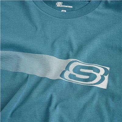 Skechers M Graphıc Tee T-Shırt S212196-405 Mavi Tişört