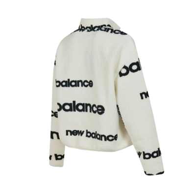 New Balance Nb Lifestyle Women Half Zip WNC3623-WT Beyaz Sweatshirt