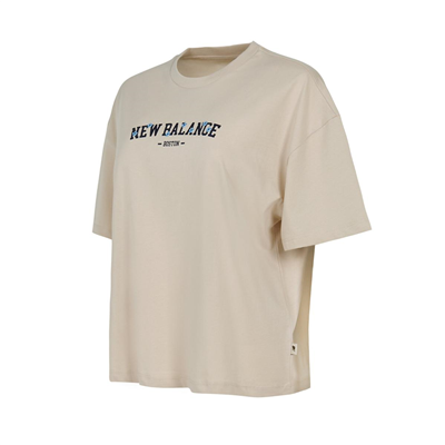 New Balance Nb Lifestyle Women T-shirt WNT3632-MBM Bej Tişört
