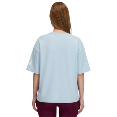 New Balance NB Lifestyle Women Tshirt WNT1402-DUS Mavi Tişört