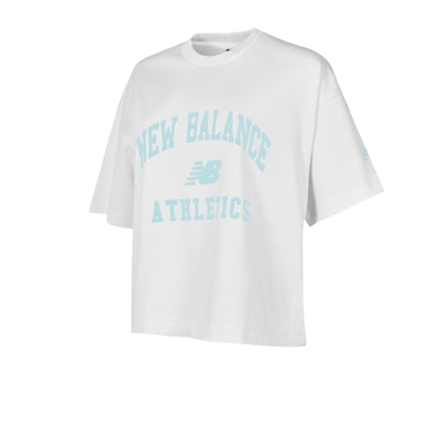 New Balance NB Lifestyle Women Tshirt WNT1402-WT Beyaz Tişört