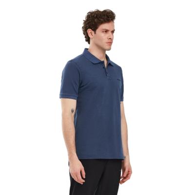 Skechers Organic Coll. M Short Sleeve Polo Shirt S241165-410 Lacivert Tişört