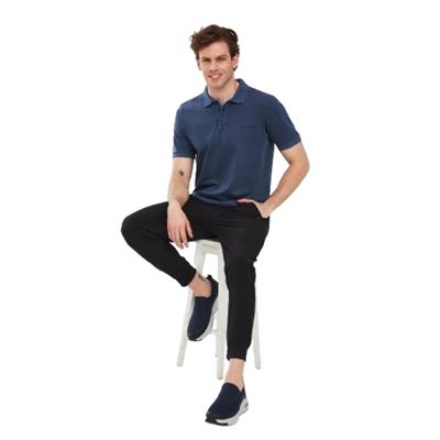 Skechers Organic Coll. M Short Sleeve Polo Shirt S241165-410 Lacivert Tişört
