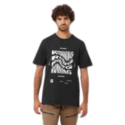 Salomon Runnıng Graphıc Ss Tee M LC2218800 Siyah Tişört