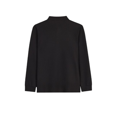 Skechers M Long Sleeve Waffle Polo S2620148-3817 Siyah Tişört