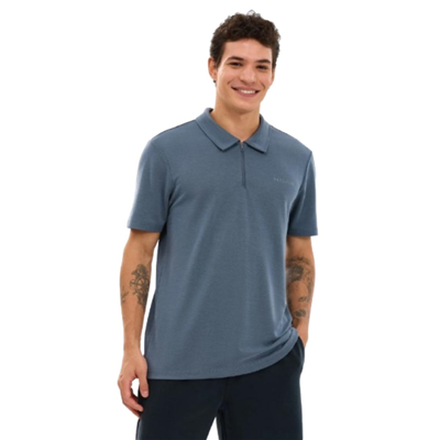 Skechers M Soft Touch Pique Polo S2610086-3998 Gri Tişört