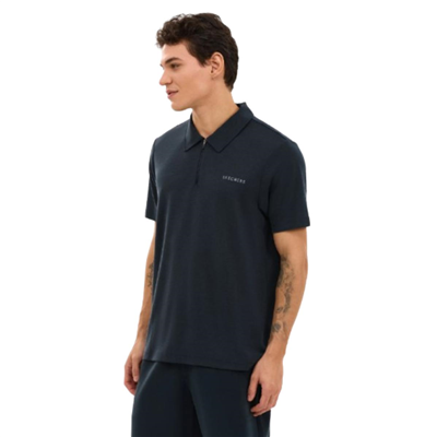 Skechers M Soft Touch Pique Polo S2610086-3817 Siyah Tişört