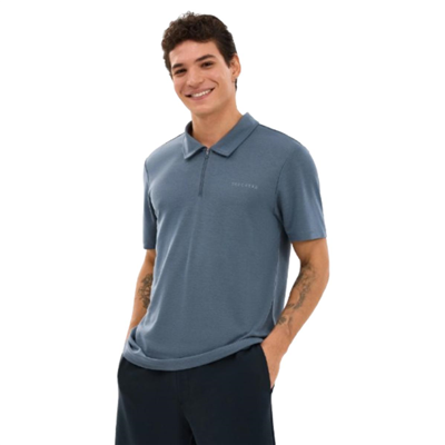 Skechers M Soft Touch Pique Polo S2610086-3998 Gri Tişört