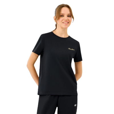 Skechers W Light Fabric T-Shirt S2520239-3817 Siyah Tişört