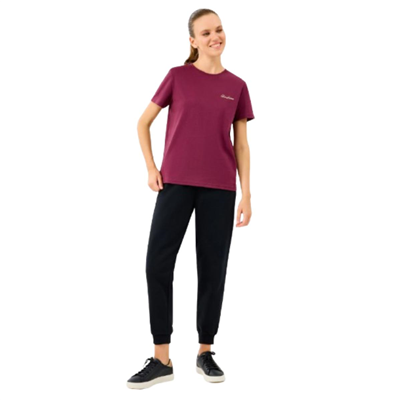 Skechers W Light Fabric T-Shirt S2520239-3877 Bordo Tişört