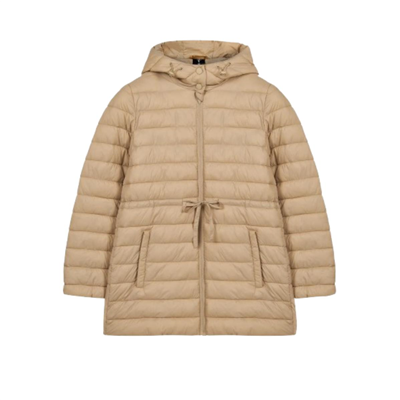 Skechers W Padded Long Light Jacket S2520206-1345 Bej Ceket