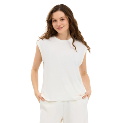 Skechers W Soft Touch Loose Fit T-Shirt S2610047-3855 Beyaz Tişört