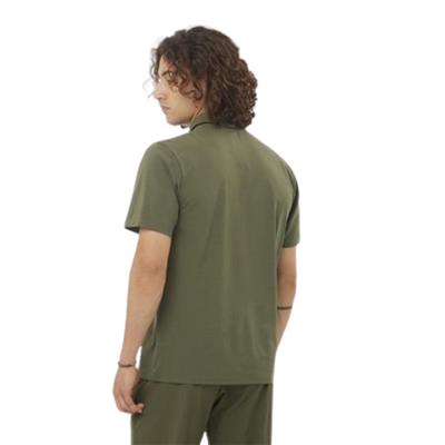 Salomon Tracklıne Polo M LC2439300 Yeşil Tişört