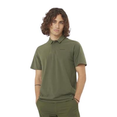 Salomon Tracklıne Polo M LC2439300 Yeşil Tişört