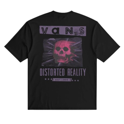 Vans Distorted Reality SS Tee VN0010FQBLK1 Siyah Tişört