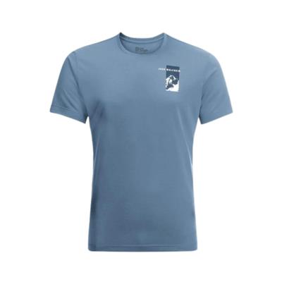 Jack Wolfskin Vonnan S/S Graphic T M 1809941TR-1325 Mavi Tişört