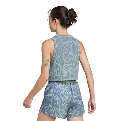 Adidas We Mın Aop Tank JE6155 Yeşil Tişört