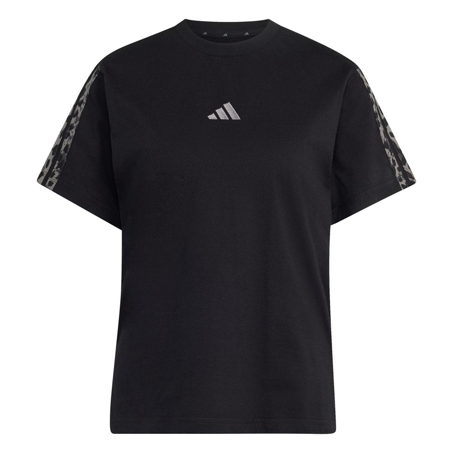 Adidas W AOP 3S SJ TEE KH1550 Siyah Tişört