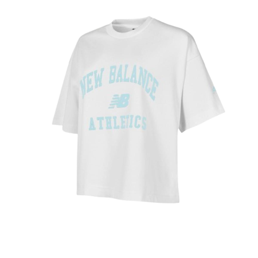 New Balance NB Lifestyle Women Tshirt WNT1402-WT Beyaz Tişört