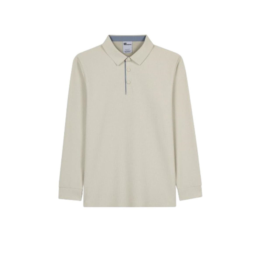 Skechers M Long Sleeve Waffle Polo S2620148-1559 Bej Tişört
