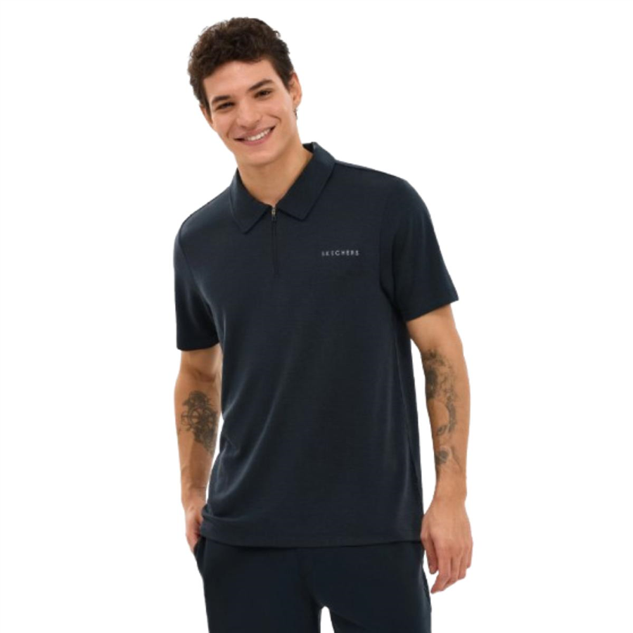 Skechers M Soft Touch Pique Polo S2610086-3817 Siyah Tişört