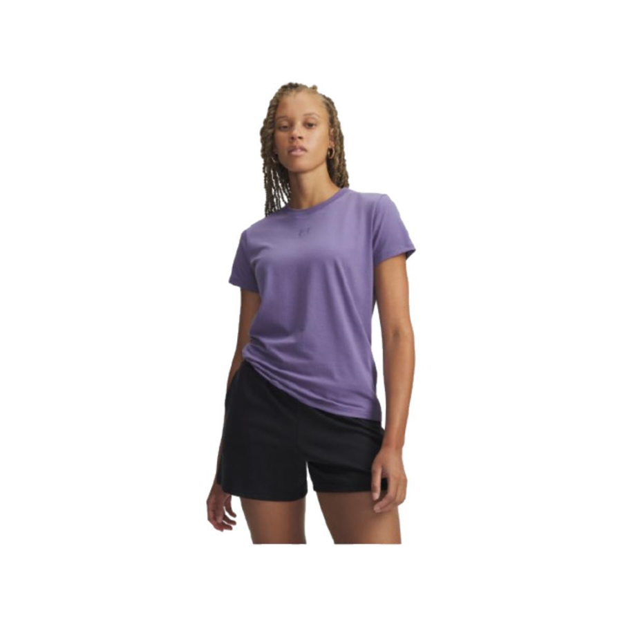 Under Armour Ua Rival Core SS 1383648-520 Mor Tişört