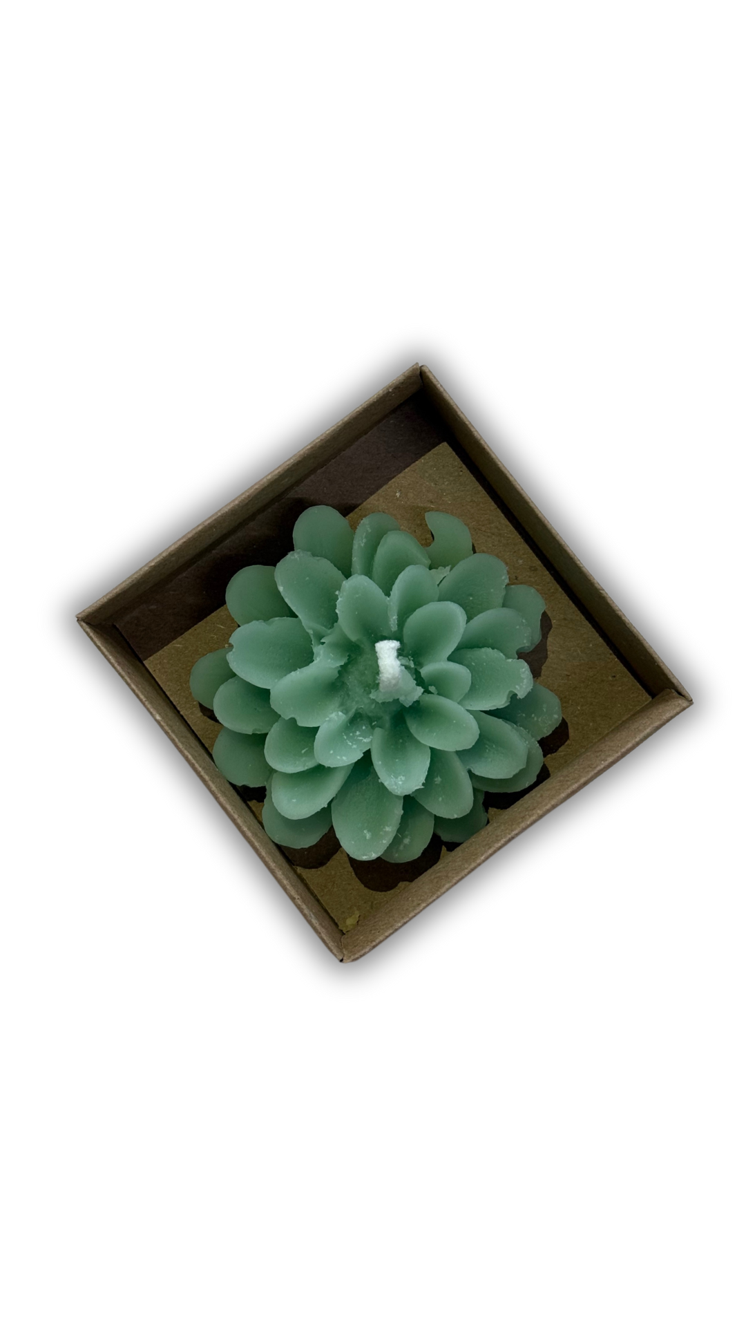 Kokulu Lotus Şekilli Yeşil Mum