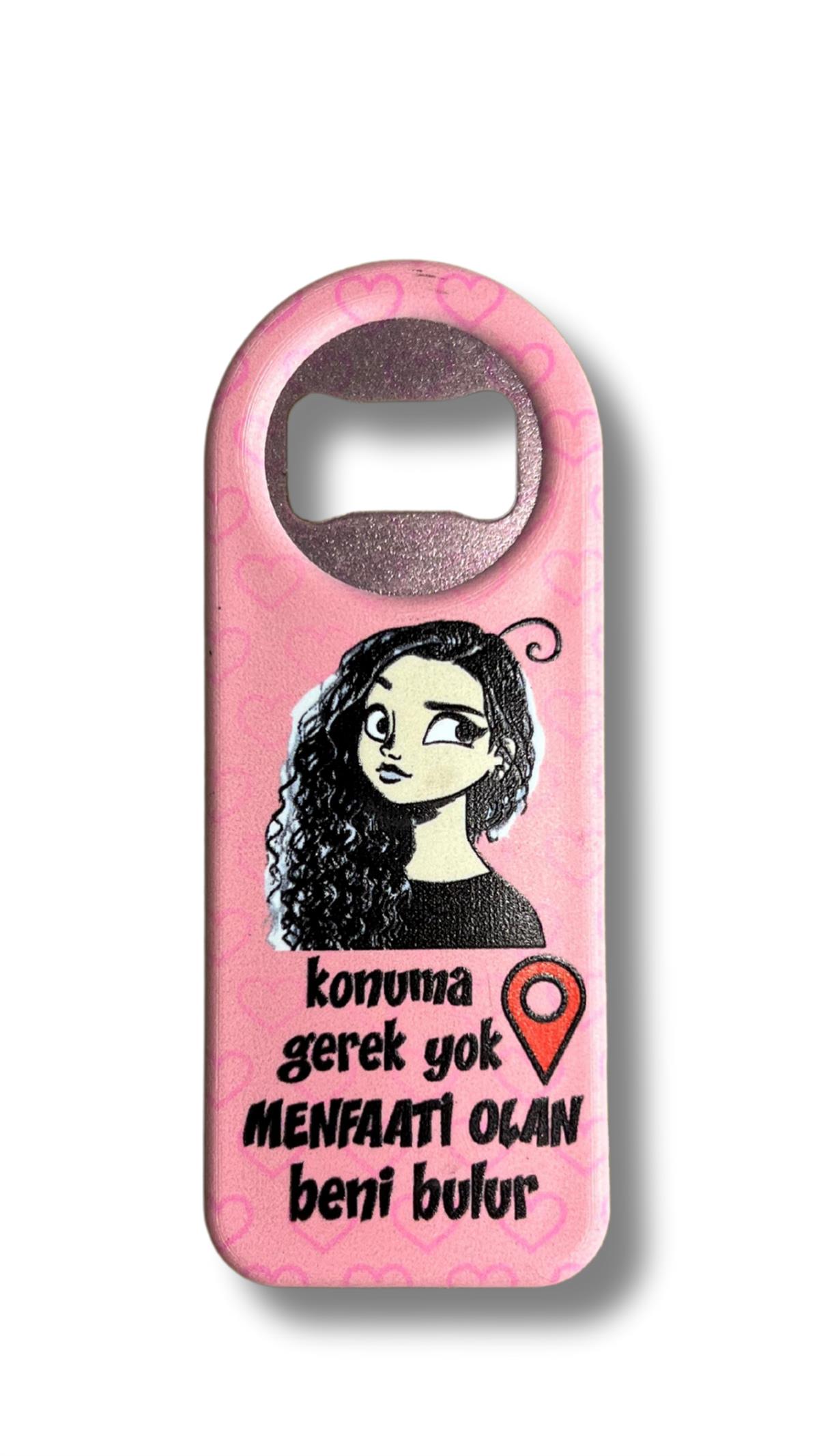Sloganlı Şişe Açacağı