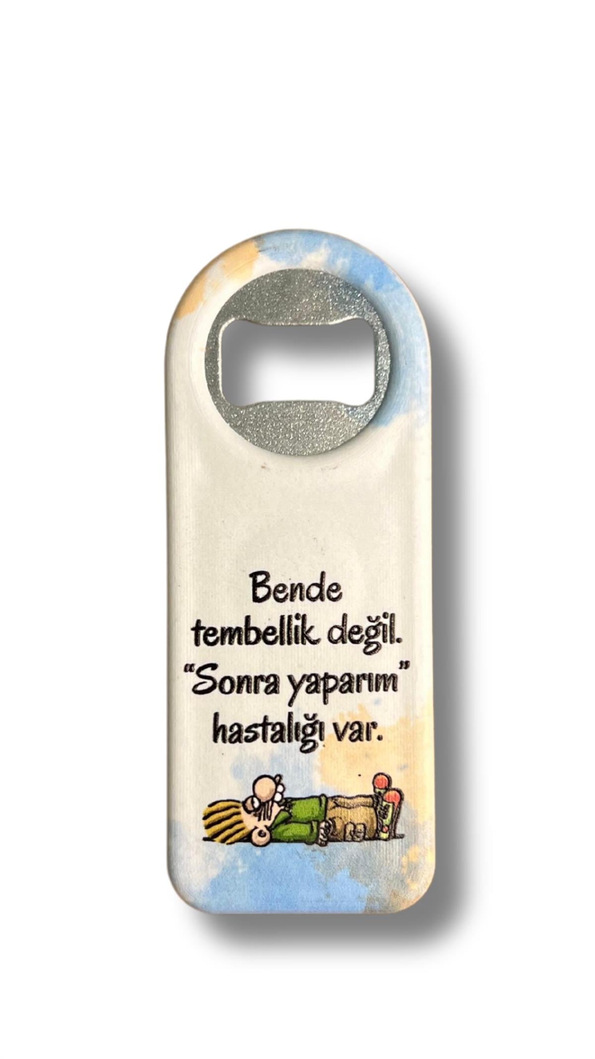 Sloganlı Şişe Açacağı
