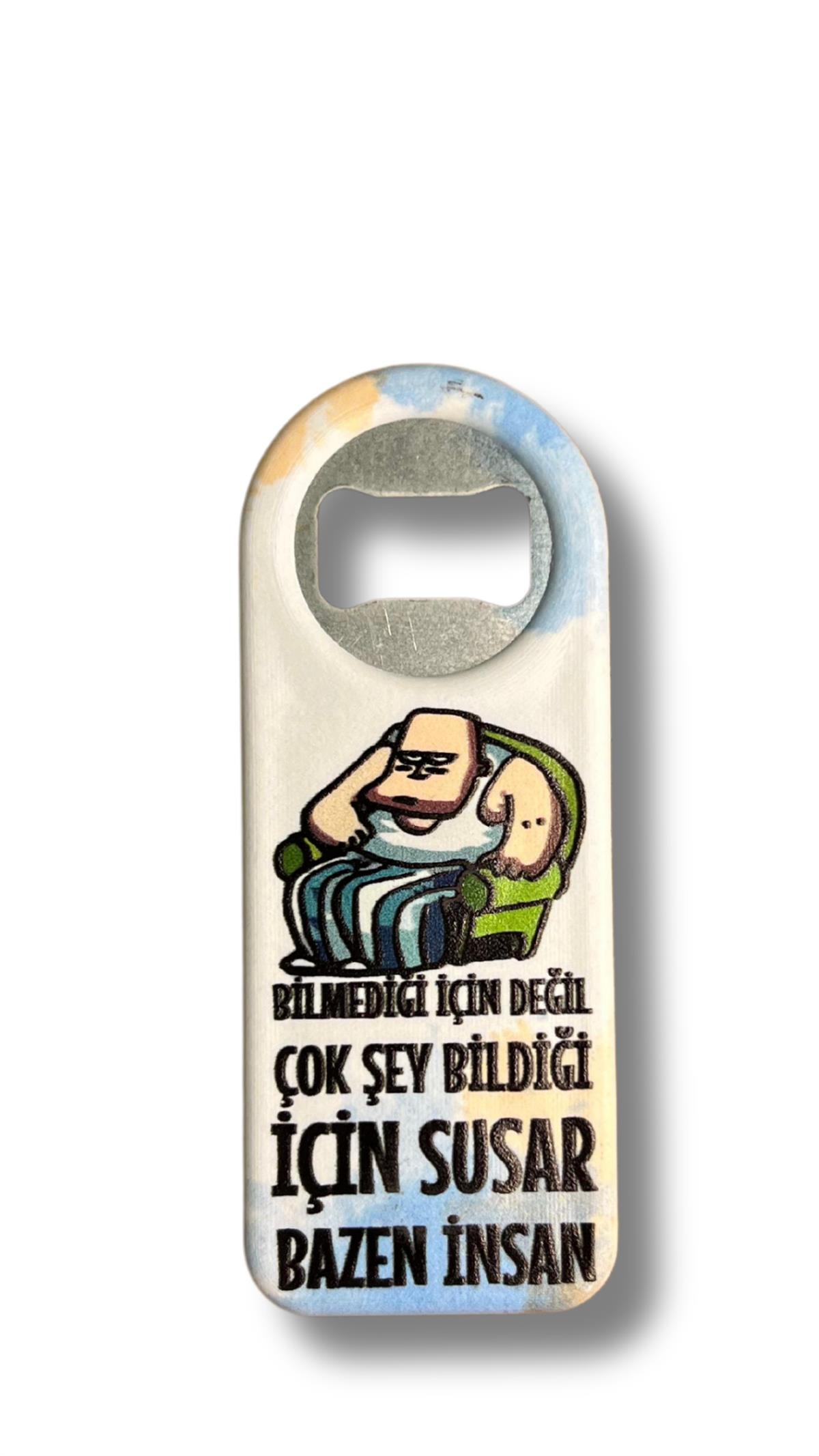 Sloganlı Şişe Açacağı