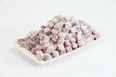 Çifte Kavrulmuş Antep Fıstıklı Nar Aromalı Mini Lokum