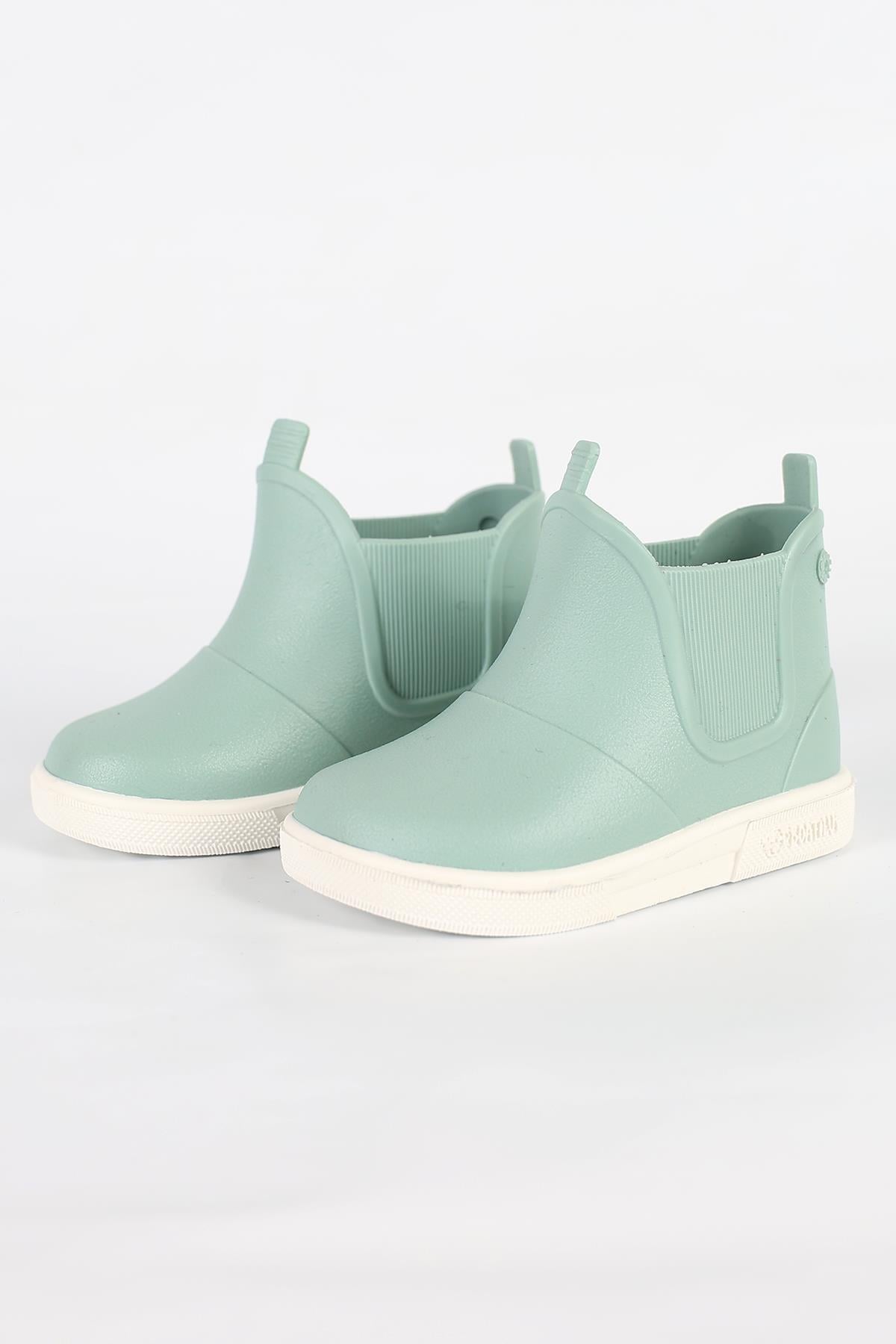 Baby Beatly-B 08-19 Boatilus Baby Beatly-B Çocuk PastelGreen/White Yağmur Çizmesi