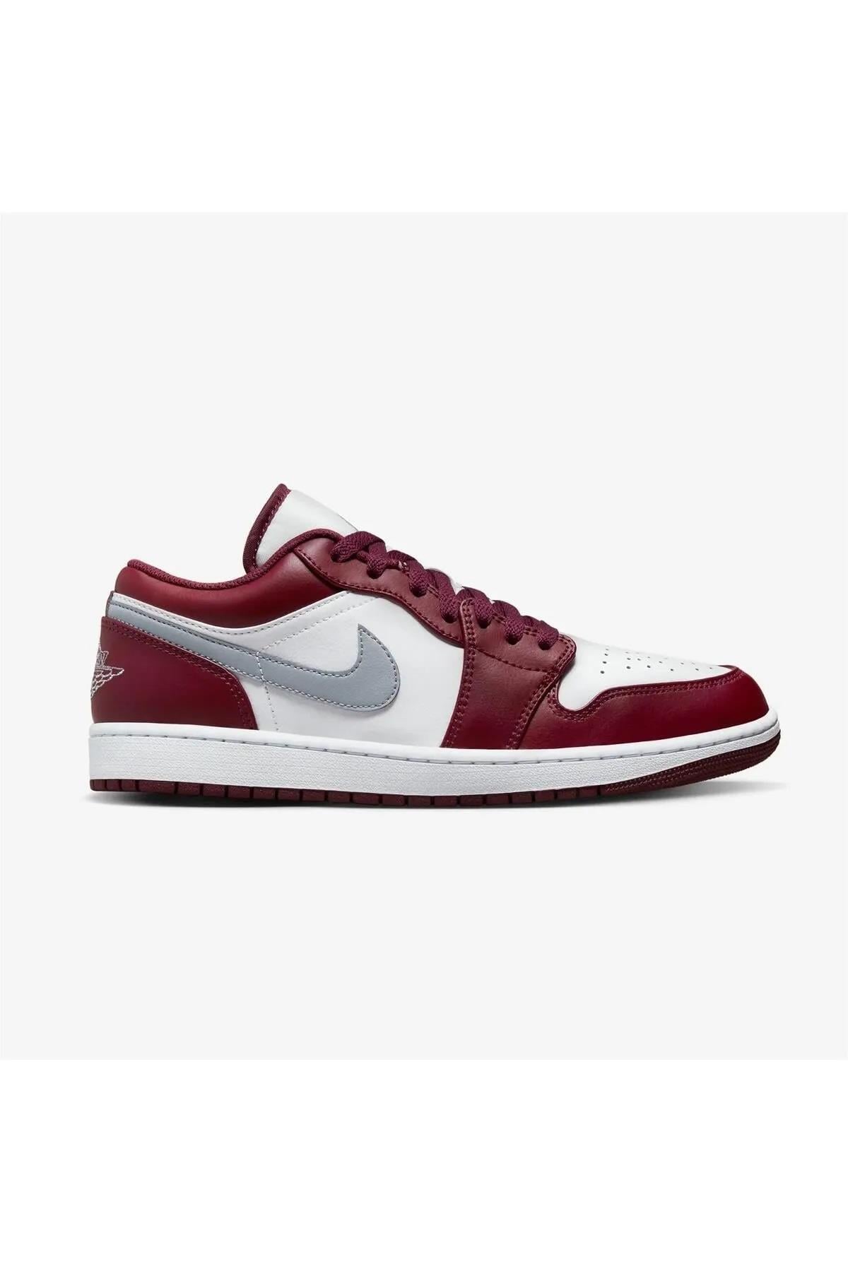 553558-615-40 Nike Air Jordan 1 Low Erkek Bordo Günlük Ayakkabı