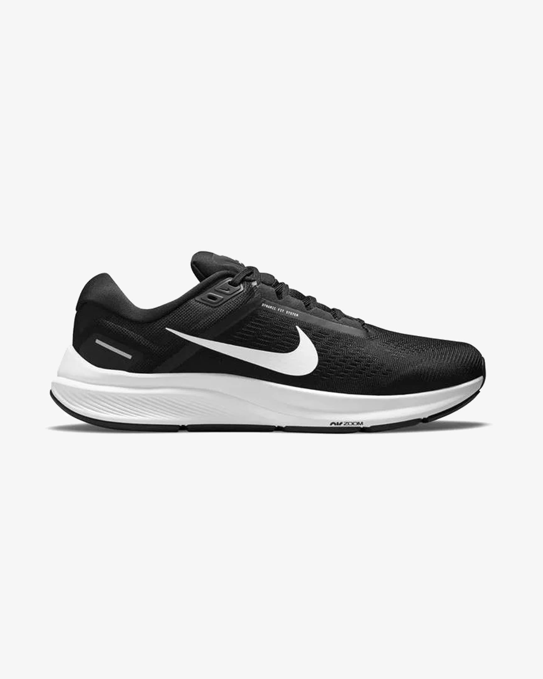 DA8535-001-40 Nike Air Zoom Structure 24 Erkek Siyah Beyaz Koşu Ayakkabısı